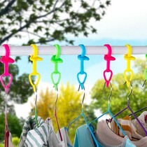 Clotheshorse Fixed Hook Plastic Clothes Hanger Windproof Hook Sunburn Hanger Catch Anti Slip Clip Windproof Buckle 4 Fit