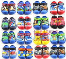 2017 New Dinosaur Toy Cars Childrens Hole Shoes Cartoon Pattern Beach Shoes Mens Sandals Slippers