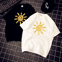  Hong Kong IT trend brand 2021 summer Harajuku bf style small sun loose couple wear men and women short-sleeved t-shirt girlfriends