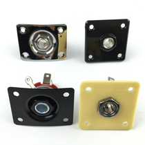 Electric guitar bass square metal jack output socket silver black milk yellow