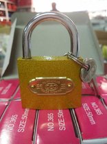 Wholesale padlock imitation copper lock chain lock drawer lock door lock with three keys