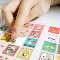 7321 Retro paper folding stamp sticker Little Prince Decoration sticker Diary sticker 80 pieces into a variety of options