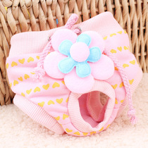 Pet Supplies Flowers Love Pure Cotton Physiology Pants Mother Dog Menstrual Pants Hair period Safety Pants
