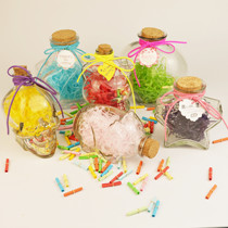 New finished wishing bottle paper silk filling Lucky Star bottle heart shaped bottle kitty cat skull