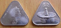 Cook Islands $2 coin special-shaped triangle coin 2010 version of the Queens head new Fidelity