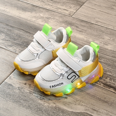 Childrens lighting shoes breathable mesh shoes 1-5 years old girls baby toddler shoes boys sports shoes children autumn shoes 2