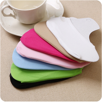 Candy color spring summer thin velvet boat Socks heel non-slip silicone short stockings elastic shallow mouth invisible socks