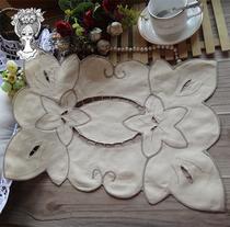 (New dated March New) Foreign trade exports Europe and America Original single color pure cotton disc with embroidered dining cushion disc cushion vase cushion