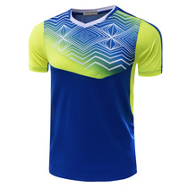 New summer mens and womens badminton clothing sportswear mens and womens short sleeve quick-drying T-shirt round neck breathable hole Group purchase