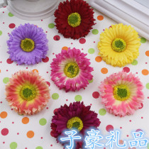 DIY Daisy Emulation Silk Flower Chrysanthemum Multilayer Sun Flower Fake Flower Head Decoration Flowers Wedding Flower Art Photography Props