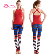 HJM yoga suit female vest with chest pad tight fitness sports dance clothing thin yoga clothing spring and summer