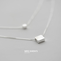 925 Pure Silver Fresh Multilayer Necklace Woman