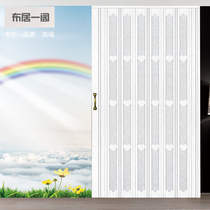  Difference link replenishment special custom PVC folding door Toilet bathroom bathroom kitchen high-quality partition push-pull