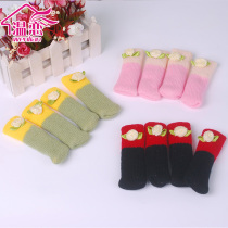 Warm Love 16 Only Plush Table And Chair Foot Cover Protective Sleeves Wool double layer thickened anti-slip abrasion resistant tea table foot sleeve
