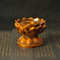 Tibetan Buddhist supplies hand-cranked tube base metal warp tube base lotus base