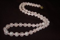 70 s old natural pink crystal gemstone necklace long fashion coat necklace