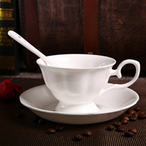 Coffee cup saucer black tea cup Tangshan bone china coffee set Cup ceramic Nordic with saucer home Flower tea set breakfast