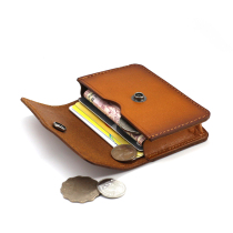 Original handmade Tanning Cow Leather Name sheet Nip Layer Bull Leather Card Bag Art Retro Mini Zero Money Bag Coin Bag Tide