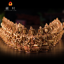 (Tibetan village) Nepal imports handmade 9 cm red copper full-time gold 21 degrees mother 21 degree mother Buddha statue