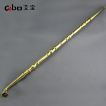 Ai Bao old metal copper rod traditional dry smoke bag pot lengthy brass heavy Pipe Man