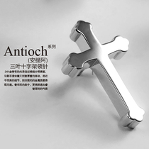 High-end metal badge Hong Kong ltg cross gilded badge brooch Christian cross hot sale