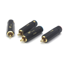 AMERICAN BUDWEISER LOCKABLE GOLD-plated RCA PLUG MODEL BR-109 8 5MM APERTURE LOTUS PLUG