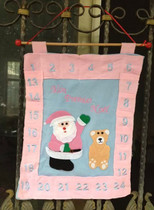 Foreign trade export Santa Claus countdown calendar listing Christmas supplies Wall calendar flag pendant door hanging