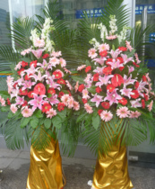 Shanghai Beijing Tongcheng opening flower basket Flowers city delivery express Opening housewarming business celebration Hong Kong-style flower basket