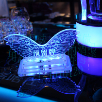 Acrylic VIP Reservation Light Reservation Board Bar Desktop Table Lamp Luminous VIP seat plate number plate number
