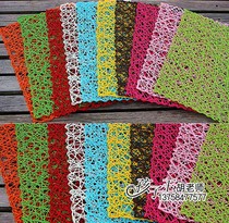 Nursery Area Corner Arrangement Material * Manual DIY production corridor hanging decoration grass woven paper rope rectangular and hollow mesh cushion