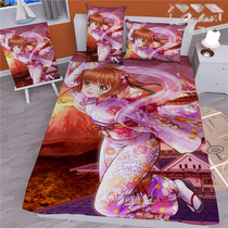 Magic Card Girl Sakura Variations Sakura Wood Ben Sakura Animation Around DIY Custom Bed Sheets quilt cover Four Pieces Blanket