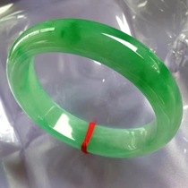 Natural Myanmar jade Yang green ice jade bracelet old pit full of green floating flowers with certificate high-end female bracelet
