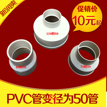 New Runshuang variable diameter joint PVC pipe reducer 110 tube 50 tube 75 turn 50 tube 63 tube turn 50 tube