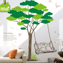 Tielove stickers wall stickers living room dining room sofa bedroom swing background decoration decals-tree wings