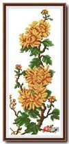 Precision printing * DMC cross stitch kit * plum orchid-Chrysanthemum (HC0019)