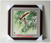 Mengfeixiang handmade brand Su embroidery embroidery finished product living room hanging painting bedroom porch study home decoration painting flowers and birds