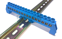 Flame-retardant shell 16-bit terminal block card 35mm rail terminal 1 in 15 out of high current 16-bit terminal block