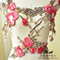 Handmade large applique 905 vintage ethnic veneer garment accessories patch embroidery lace decorative lace collar