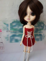 Doll dress red hair wrapped dress hair coat coat dress coat dress white long boot doll shoes