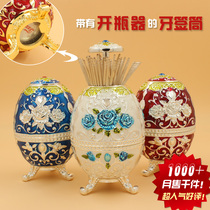 Upscale European-style toothpicks Automatic Toothpicks Box Fashion Creative Toothpicks Home Tableware Hotel Ktv Pendulum