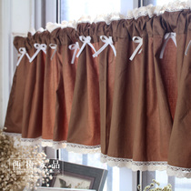 West Orange Han Style Fields Pure Cotton Cloth Art Finished Shade Floating Curtain Coffee Door Curtain Half Short Curtain