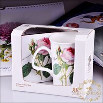 British imported porcelain gift Roy Kirkham Rose Mark Cup cup mat two gift box spot