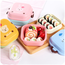 Cartoon children Japanese lunch box cute single layered baby lunch box Primary School square mini portable fruit box