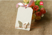 Hollow butterfly blessing card wishing card Christmas tree elevator blank tag color card hanging card draw card
