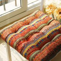 Thickened autumn and winter warm lace cotton linen chair seat cushion Bohemia dining chair cushion Turkish National style tatami