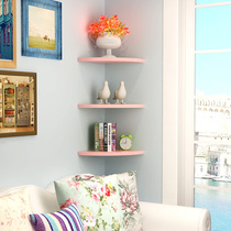 Decorative locker finishing frame wall corner cute hanger dormitory wall shelf non-perforated corner wooden ornaments