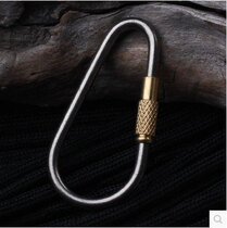 Titanium alloy hanging buckle Pear Shaped Buckle Creative Key Button Titanium Hanging Cingulum Lock Safety Light Weight Hook Quick Hanging Buckle