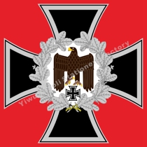 German black and white eagle red bottom flag 90X90CM countries flag Historical flag Royal flag War Flag