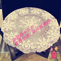 Amoy elegant pure handmade crochet hook flower cotton thread Lace Hollow woven table pad Coaster tablecloth tablecloth multi-color custom