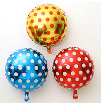 Birthday party arranged dress Aluminum Foil Balloon Round Point Aluminum Foil Balloon Wave Dot Balloon Multicolor